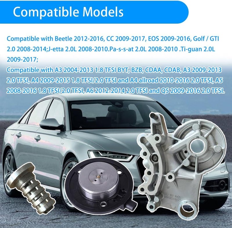 YRMST Camshaft Bridge Bracket Adjuster Magnet Solenoid Valve Compatible with VW Golf Jetta Pasha, A3 A4 A5 A6 1.8/2.0T 06H103144J 06H109257A 06L109259A 06J103166A 06H109257C - Image 2